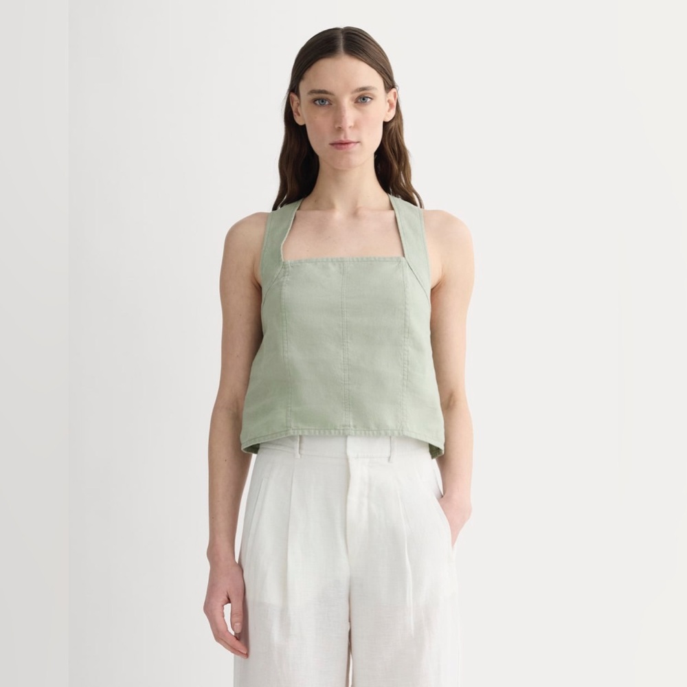 NWT The Crossback Tank in Linen | Seagrass
